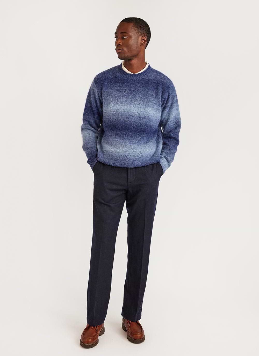 Navy mohair jumper sales