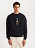 Drop Cap Sweatshirt | Embroidered Organic Cotton | Black