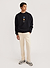 Drop Cap Sweatshirt | Embroidered Organic Cotton | Black