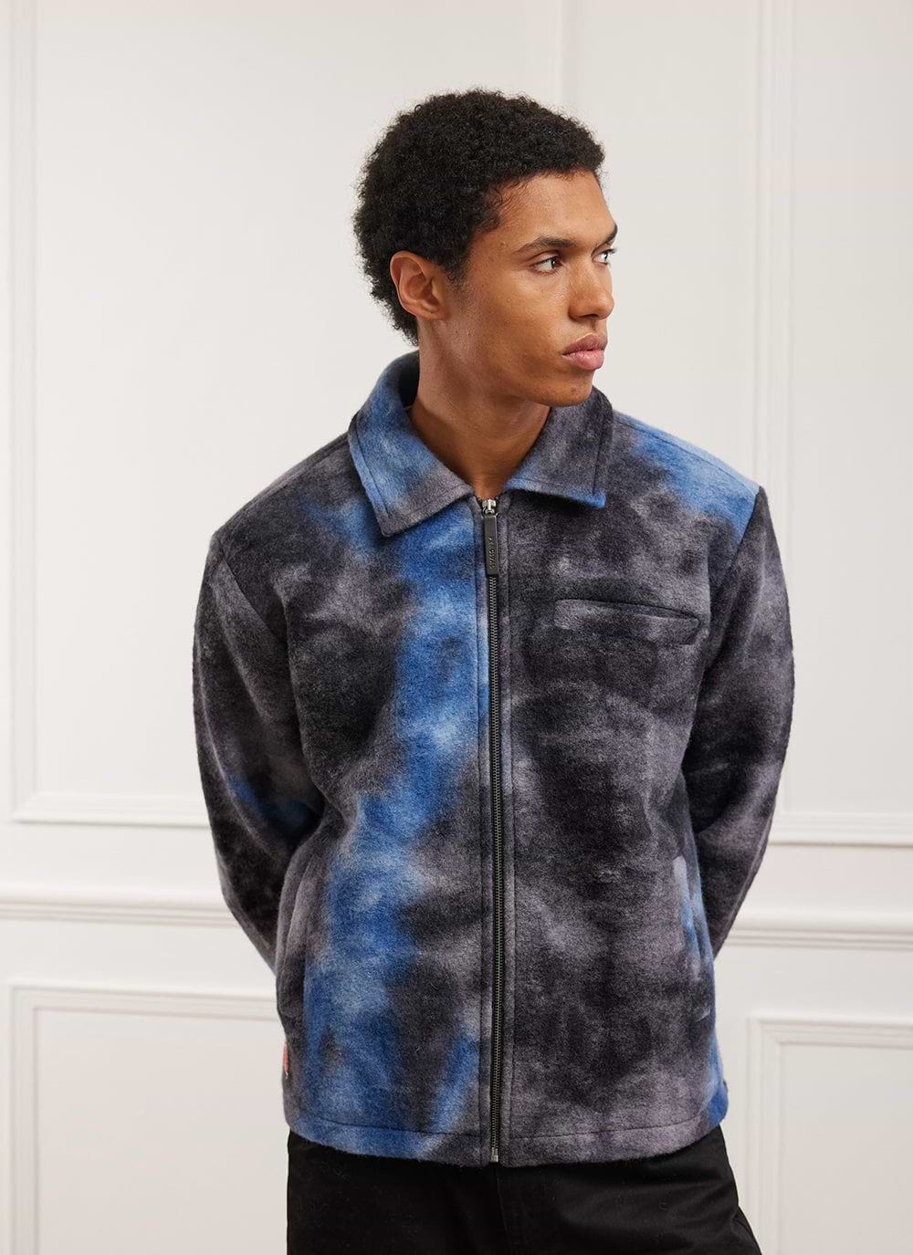 Mens zip up overshirt deals