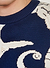 Grecian Frieze Crew Neck Jumper | Cotton | Navy