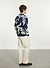 Grecian Frieze Crew Neck Jumper | Cotton | Navy