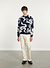Grecian Frieze Crew Neck Jumper | Cotton | Navy