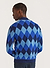Harlequin Zip Pullover | Knitted Cotton | Blue