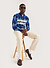 Harlequin Zip Pullover | Knitted Cotton | Blue