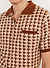 Raised Diamond Knitted Polo | Percival x Ilaria | Oxblood