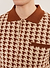 Raised Diamond Knitted Polo | Percival x Ilaria | Oxblood