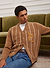 Koi Applique Cardigan | Mohair | Tan