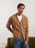 Koi Applique Cardigan | Mohair | Tan