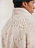 Embroidered Koi Fleece Jacket | Ecru