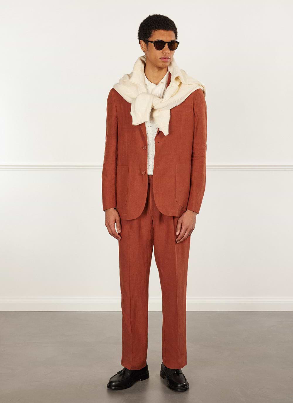 Relaxed linen blazer clearance