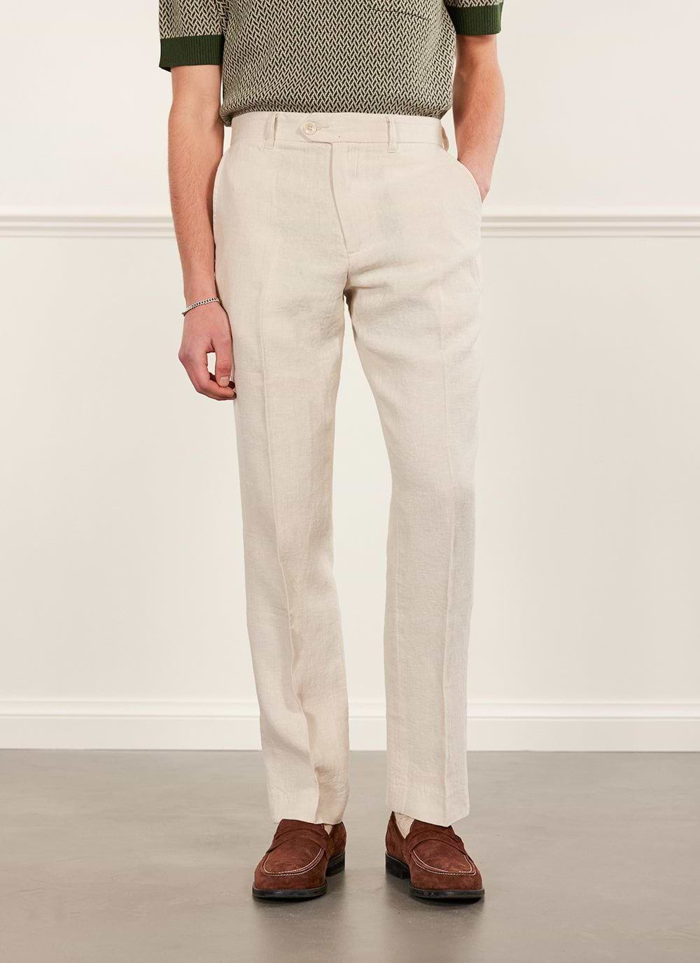 Cheap mens linen trousers shop
