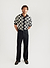 The Low Talker Knitted Shirt | Seinfeld x Percival | Black with Cream