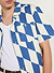Market Diamond Cuban Shirt | Cotton | Ecru with Navy