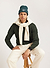 Mini Harlequin Zip Pullover | Knitted Cotton | Forest