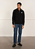 Neptune Zip Sweatshirt | Embroidered Organic Cotton | Black