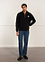 Neptune Zip Sweatshirt | Embroidered Organic Cotton | Black