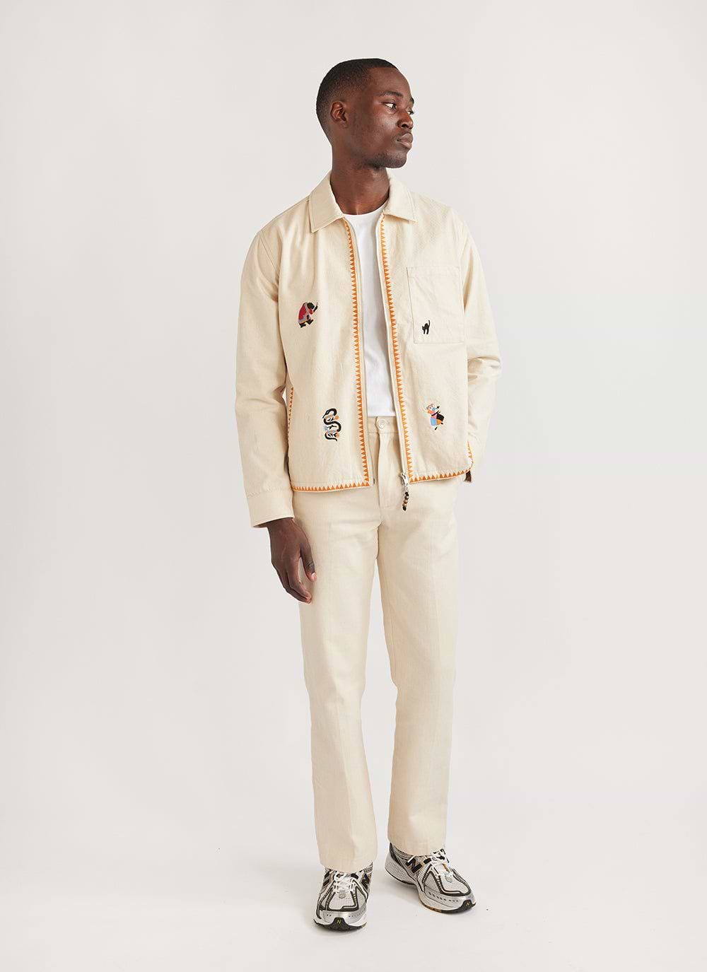 Nightmare Zip Overshirt | Cotton Twill | Ecru Nightmare Zip Overshirt | Cotton Twill | Ecru