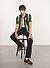 Pathos Crochet Stripe Shirt | Cotton | Forest