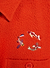 Koi Carp Embroidered Blanket Overshirt | Casentino Wool | Orange