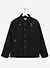 Botanical Embroidered Blanket Overshirt | Casentino Wool | Black