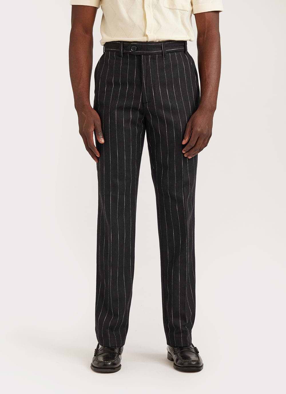 Mens pinstripe slacks shop