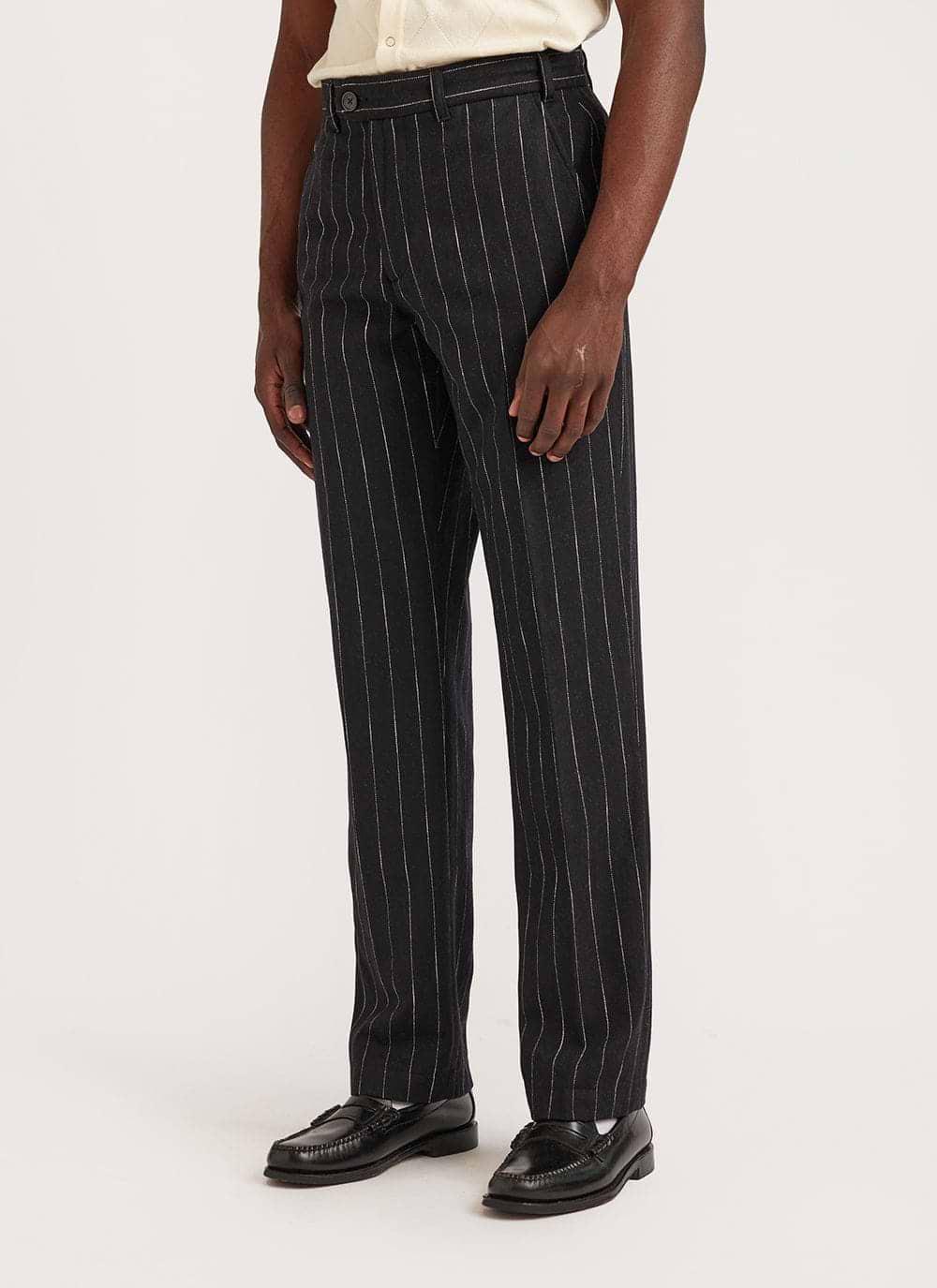 Striped slacks men cheap
