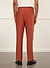 Pleated Tailored Trousers | Linen | Rust