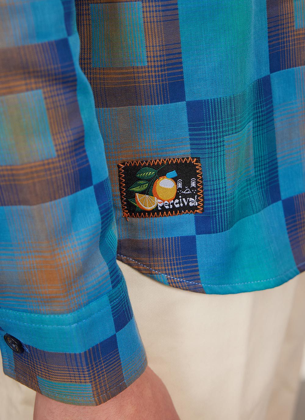 Men's Long Sleeve Check Shirt | Organic Cotton | Blue Multi