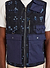 Saga Tapestry Gilet | Embroidered Wool | Navy