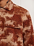 Jacquard Teddy Fleece Overshirt | Wool | Rust