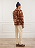 Jacquard Teddy Fleece Overshirt | Wool | Rust
