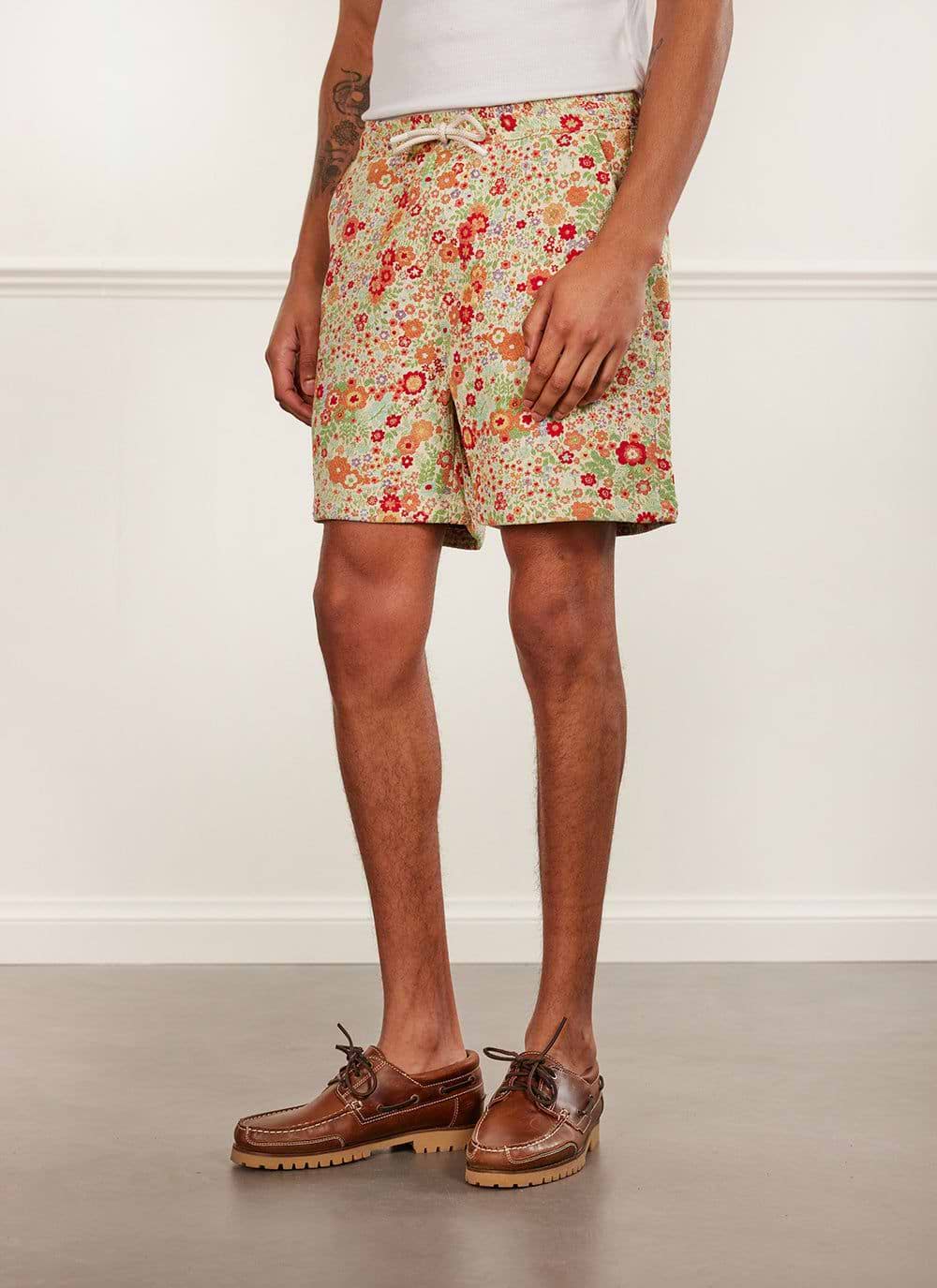 Floral print shorts mens hot sale