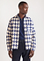 Storybook Shirt | Cotton Twill | Ecru with Blue