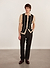Striped Knitted Shirt | Percival x Ilaria | Black with Cream