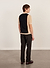 Striped Knitted Shirt | Percival x Ilaria | Black with Cream