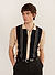 Striped Knitted Shirt | Percival x Ilaria | Black with Cream