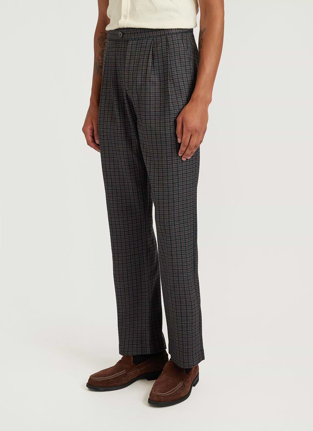Mens pleated trousers australia hot sale