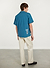 Applique Tapestry Cuban Shirt | Cotton | Blue
