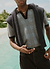 Casa Martini Knitted Polo | Puppytooth Cotton | Navy