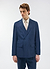 Tailored Double Breasted Blazer | Linen | Navy