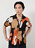 Impressionist Jacquard Shirt | Knitted Cotton | Black