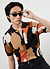 Impressionist Jacquard Shirt | Knitted Cotton | Black
