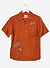 Wildflower Tapestry Cuban Linen Shirt | Brick