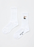 World Key Embroidered Socks | White