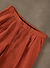 Pleated Tailored Trousers | Linen | Rust