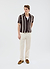 Conti Knitted Stripe Shirt | Cotton | Brown with Ecru