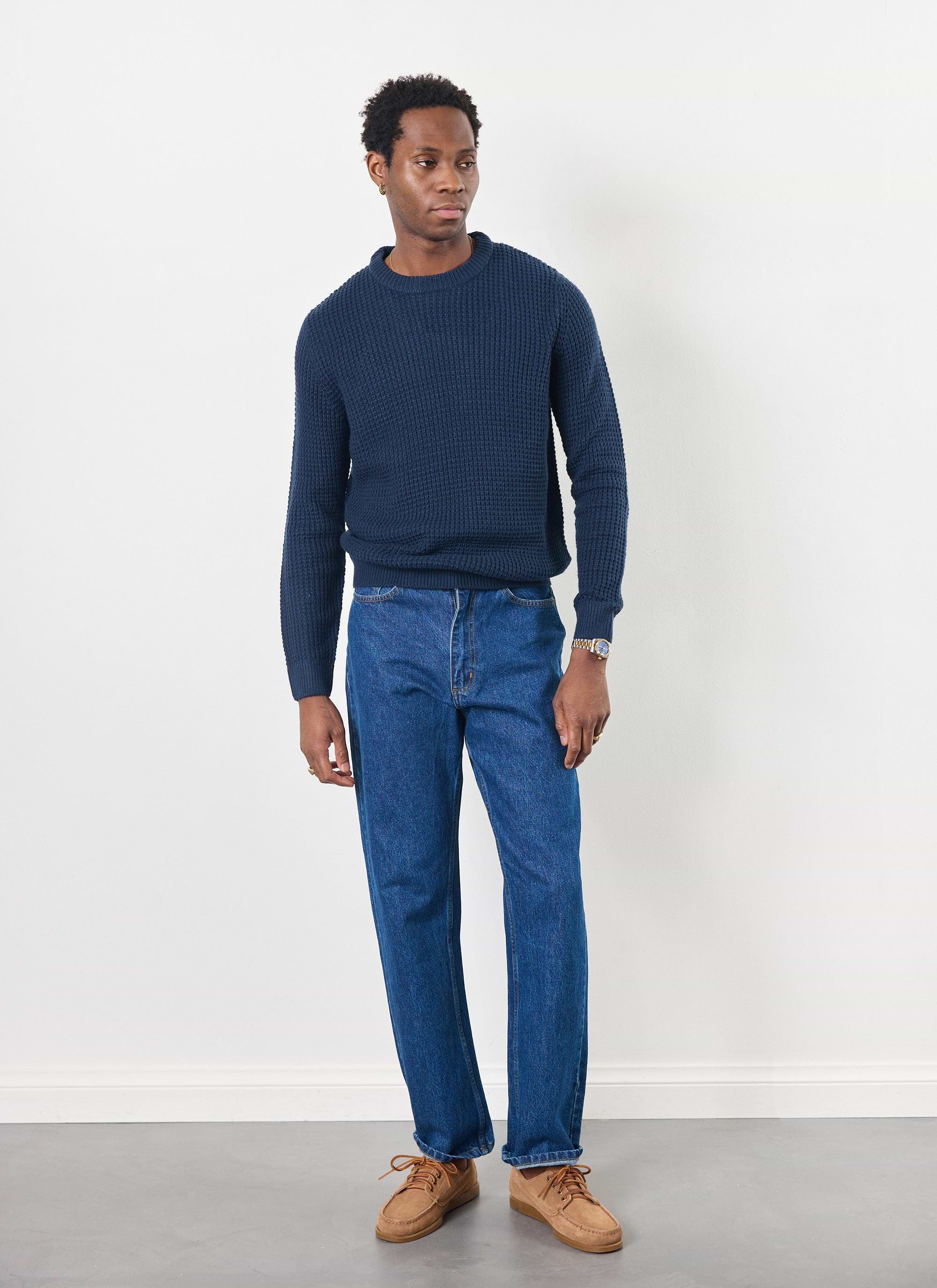 Men's Crew Neck Jumper | Mohair Knit | Tan Men's Crew Neck Jumper | Mohair Knit | Tan
