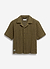 Palermo Crochet Cuban Shirt | Cotton | Olive Green