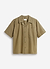 Paper Touch Cropped Clerk Shirt | Olive